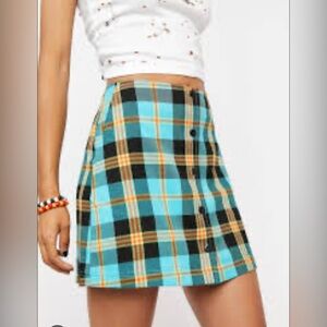 Obey Plaid Mini Skirt with real pockets
